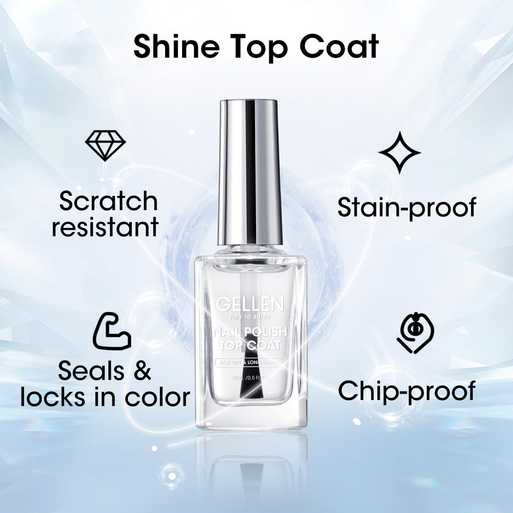 GELLEN sheer nude base coat provides natural-looking color.