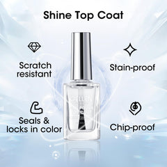 GELLEN sheer nude base coat provides natural-looking color.