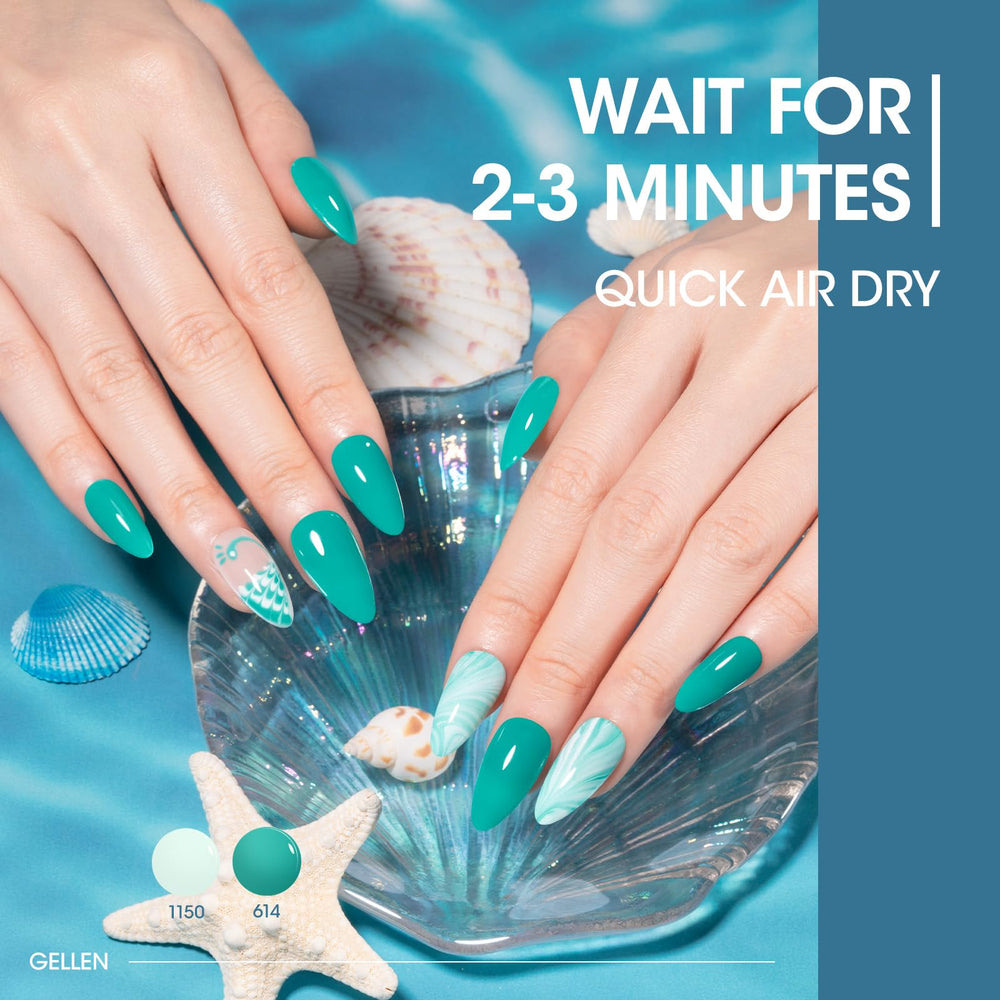GELLEN brush stroke demonstrates smooth, even color application.