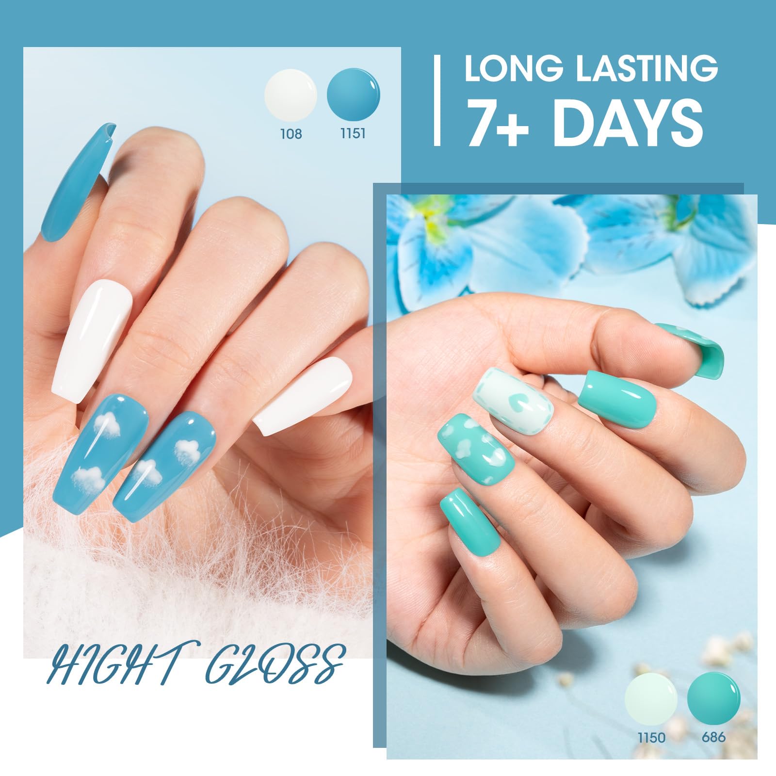 GELLEN quick-dry polish air-drying in 60–120 seconds.