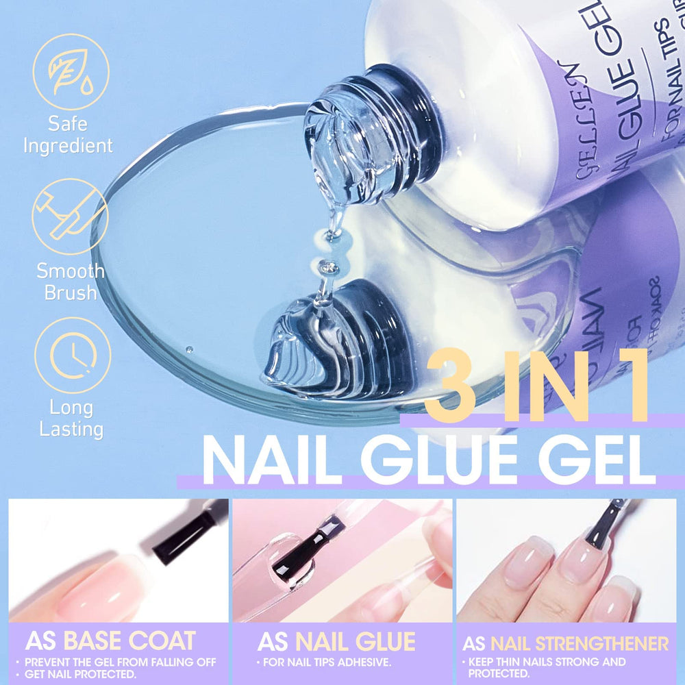 GELLEN top coat 15ml adds shine and protection on nails.