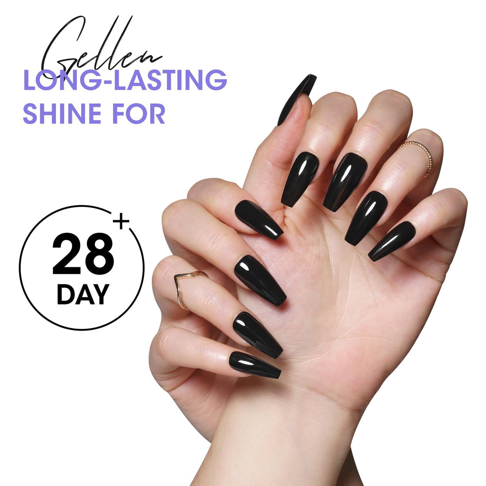GELLEN top coat close-up highlighting high-gloss shine.