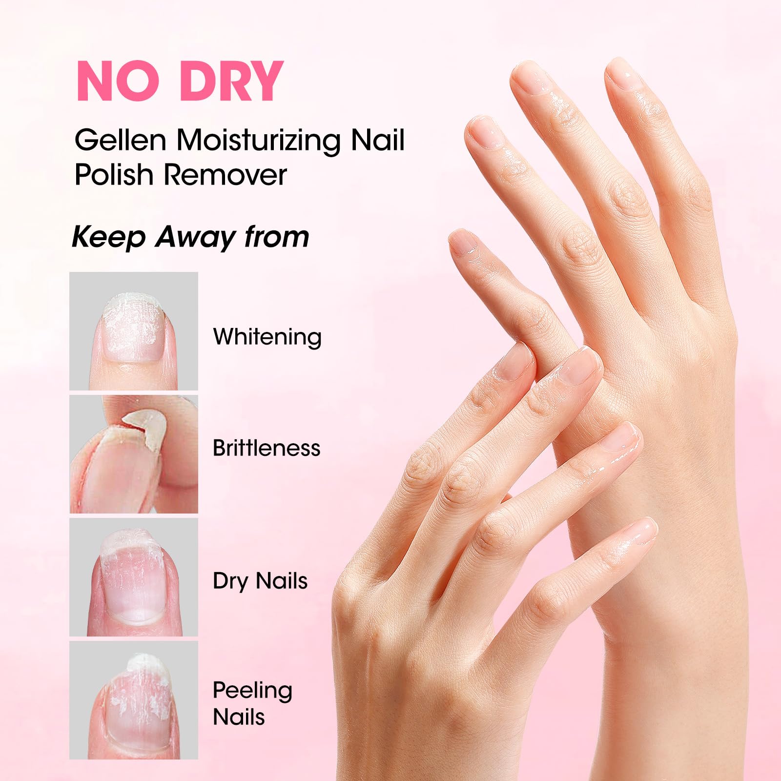 GELLEN formula includes vitamin E, aloe vera, glycerin for nourishing care.
