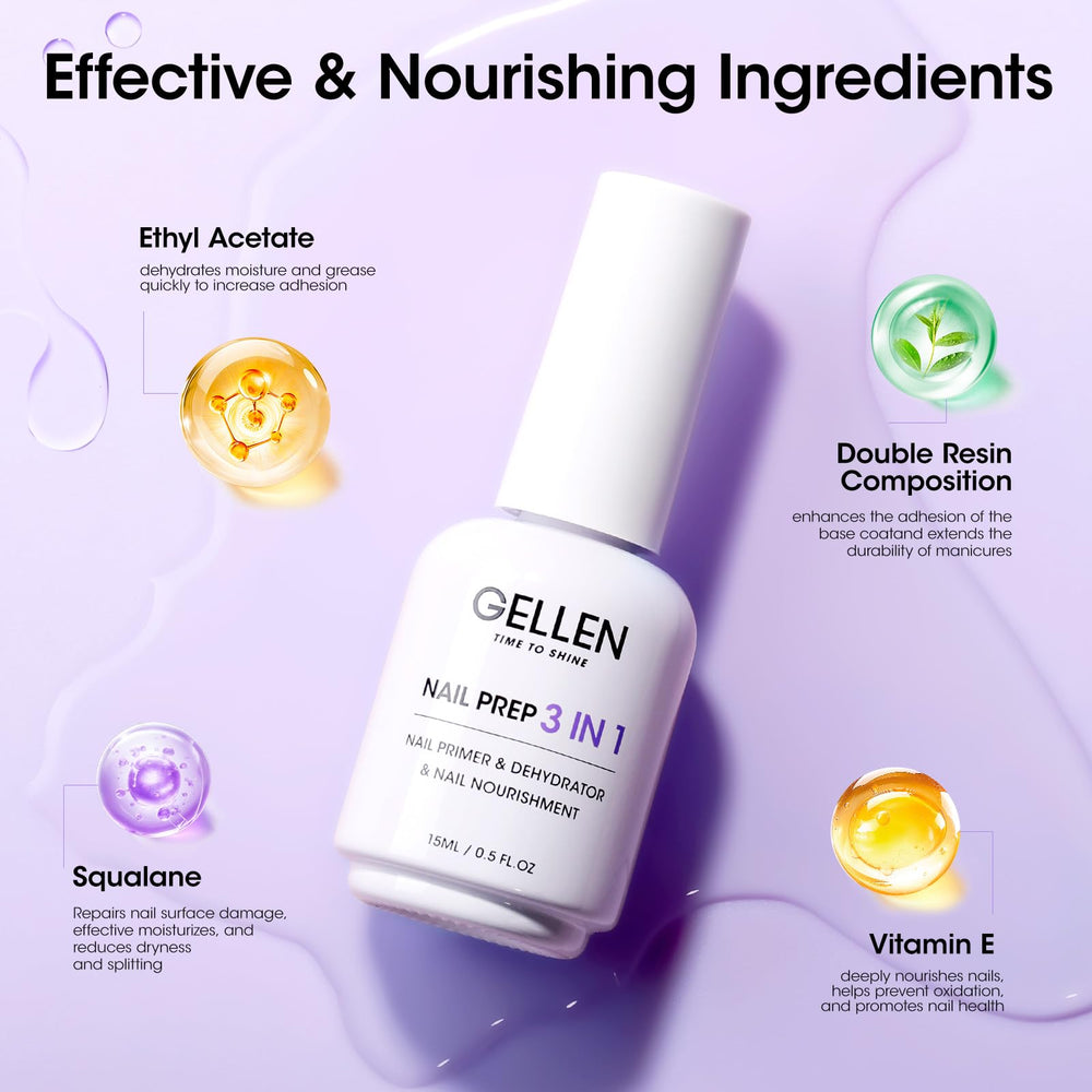GELLEN Vitamin E Squalane nourishing formula image communicates nail health support