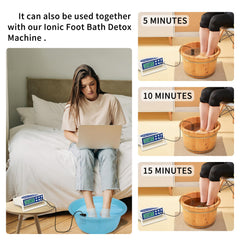 GELTTULU foot detox machine in use shows simple operation