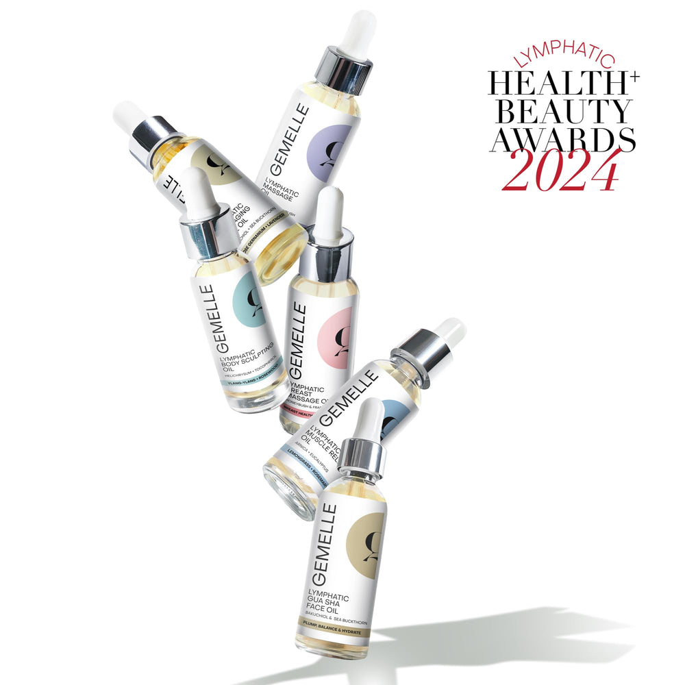 GEMELLE Award-winning formula indicates premium, ritual-focused care.