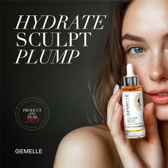 GEMELLE High-Altitude Rosehip bottle emphasizes radiant glow and nutrient-rich hydration.