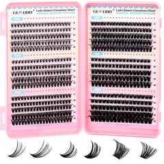 GEMERRY 565pcs lash clusters collection with D-curl variety for fuller everyday lashes.