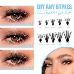 GEMERRY D Curl lash clusters are soft and knot-free for comfortable wear