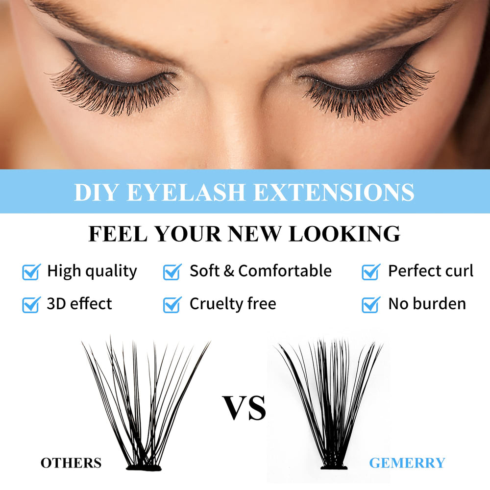 GEMERRY DIY lash clusters easy to graft and remove with minimal mess