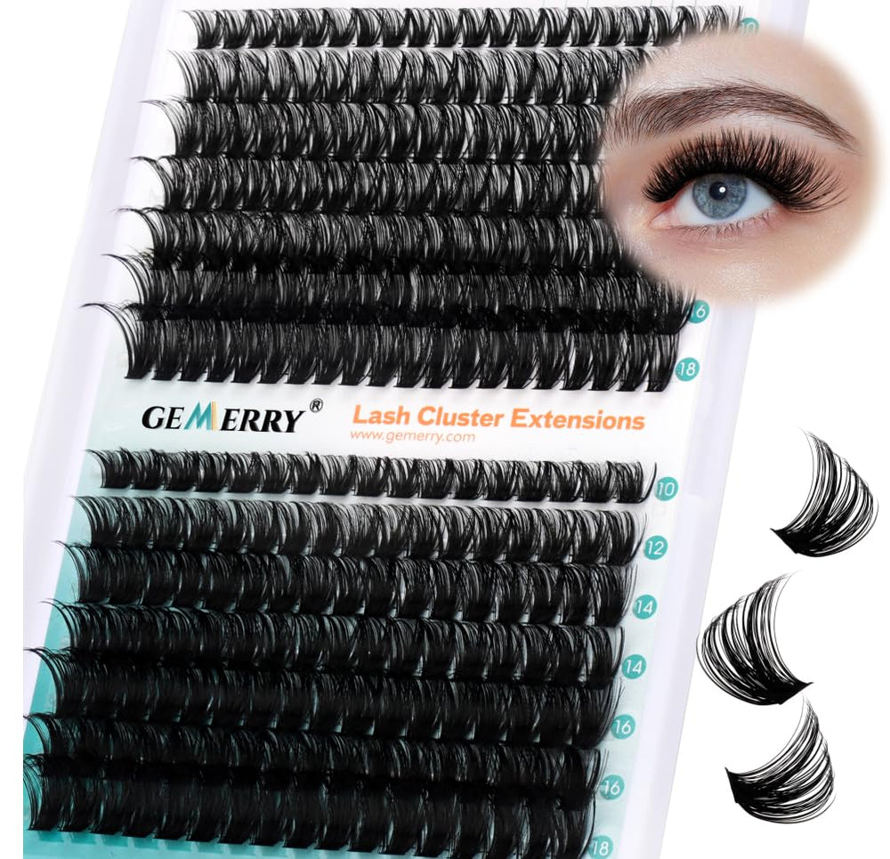 GEMERRY eyelash clusters tray closeup for fuller daily look