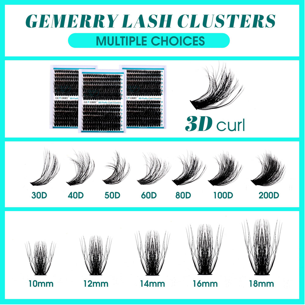 GEMERRY lash clusters are reusable with proper care for extended value