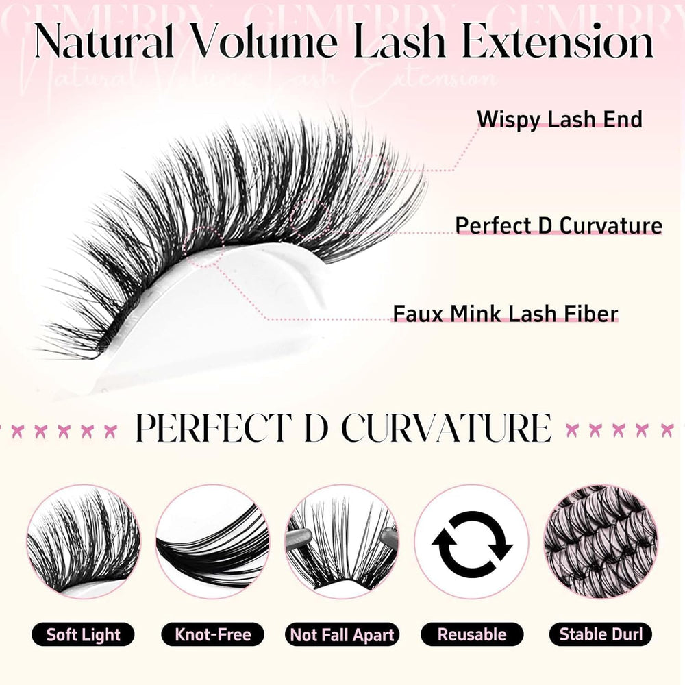 GEMERRY reusable lash clusters offer cost-efficient beauty with multiple uses.