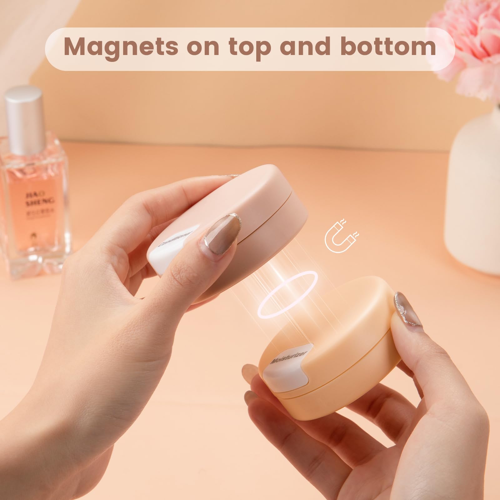 Gemice 1oz silicone capsules provide compact, compliant storage for lotions and creams.