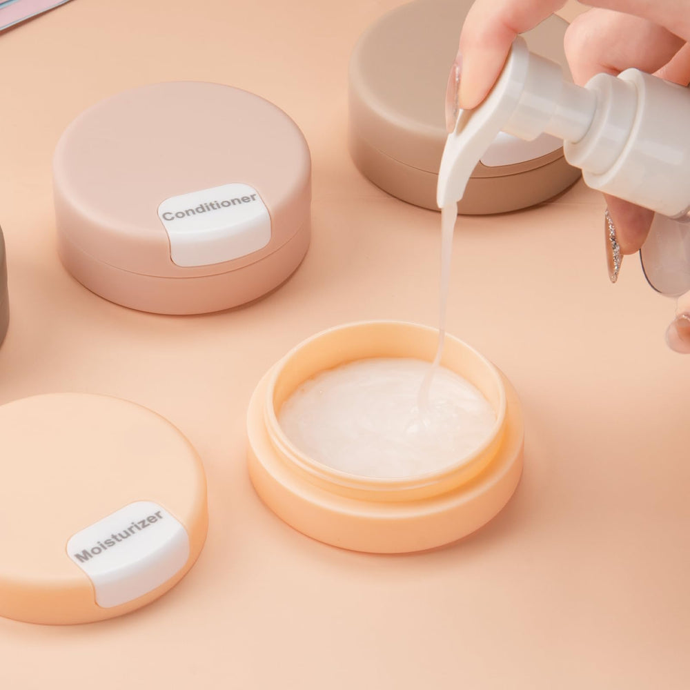 Gemice leakproof cream jars with anti-drip cap keep luggage clean during travel.