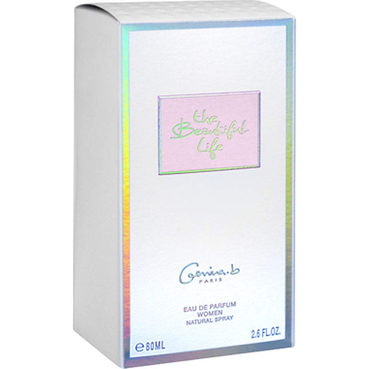Gemina B eau de parfum spray application demonstrates smooth mist for all-day wear.