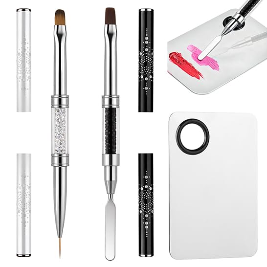 Gemsanva packaging photo presents a ready-to-use professional nail brush set for fast prep.