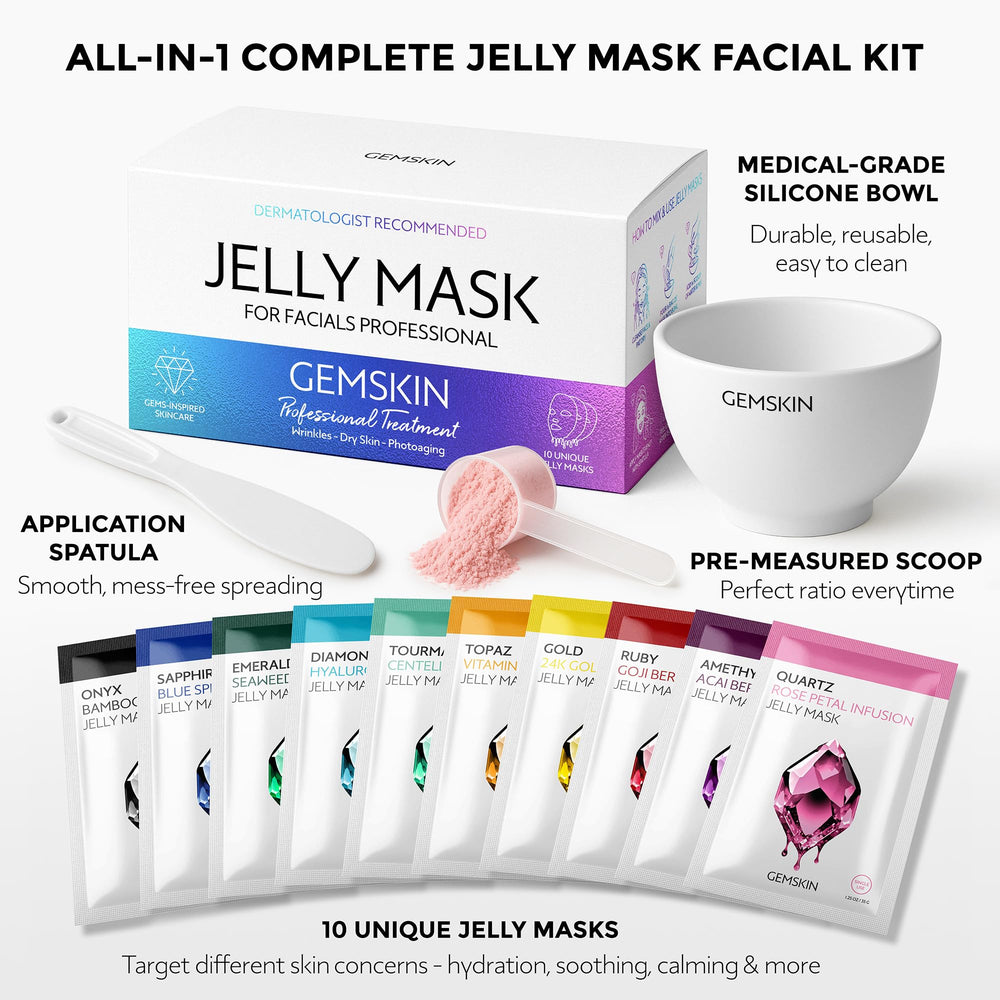 GEMSKIN jelly mask application process demonstrates smooth, mess-free layering for even coverage