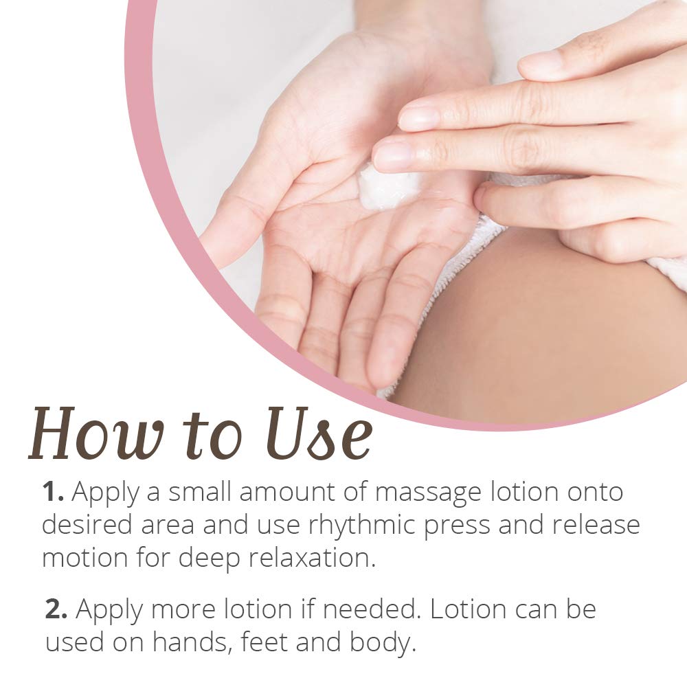Gena Mani Spa Massage Lotion 16oz bottle held in hand for on-the-go pampering