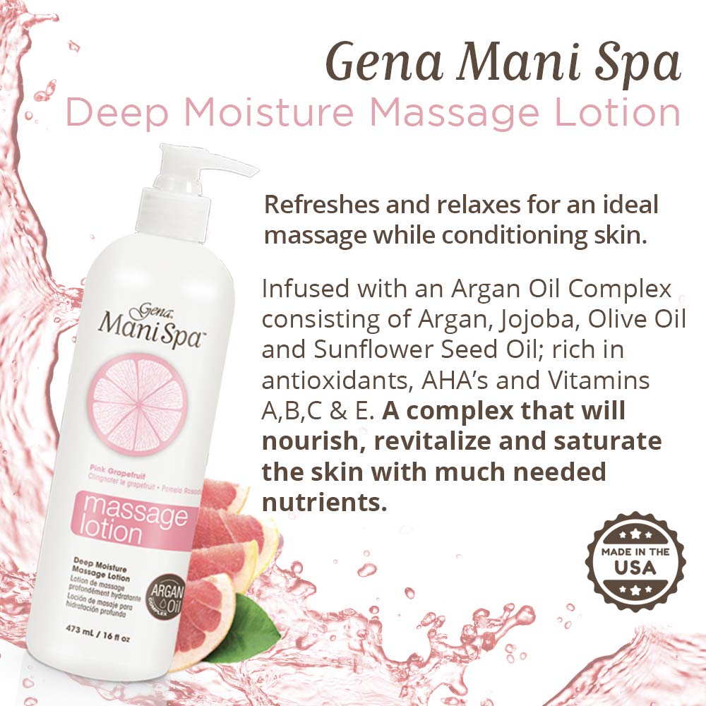 Gena Mani Spa Massage Lotion hand application for soothing conditioning