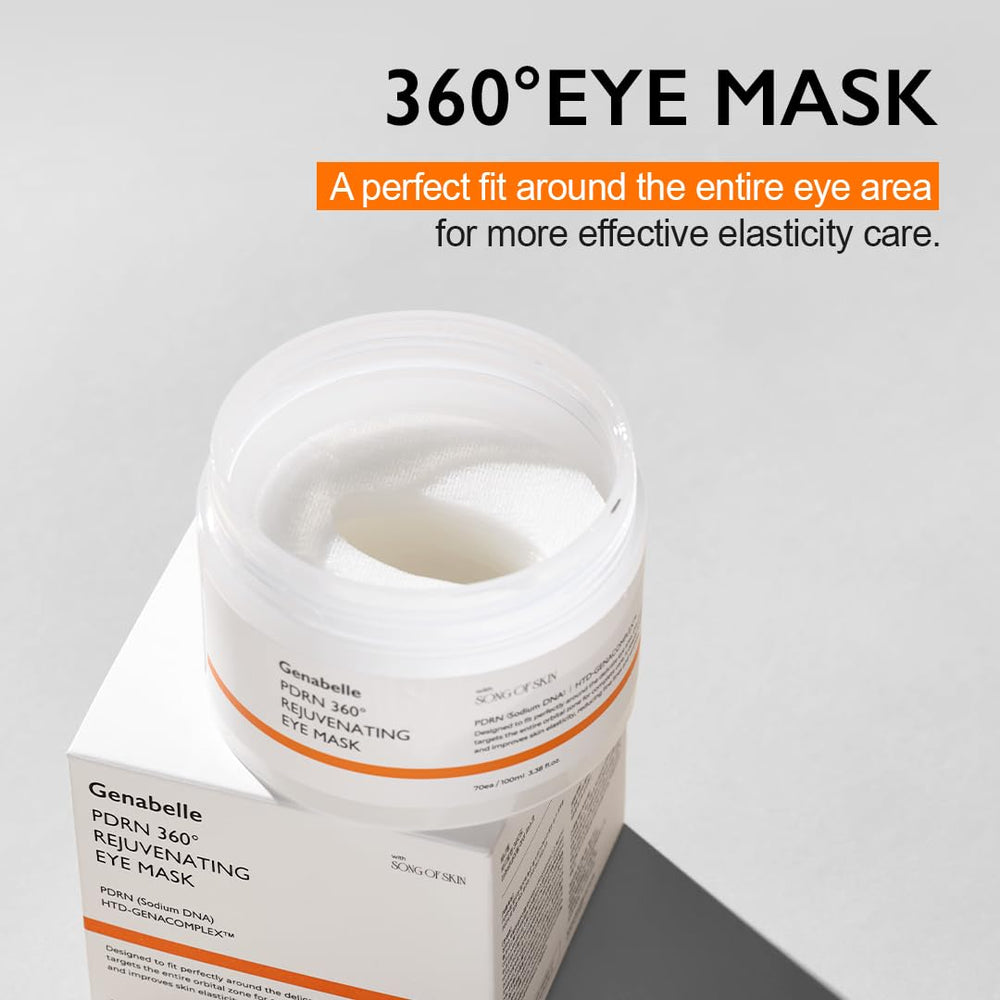 Genabelle PDRN 360° Eye Mask helps depuff and brighten tired-looking eyes.