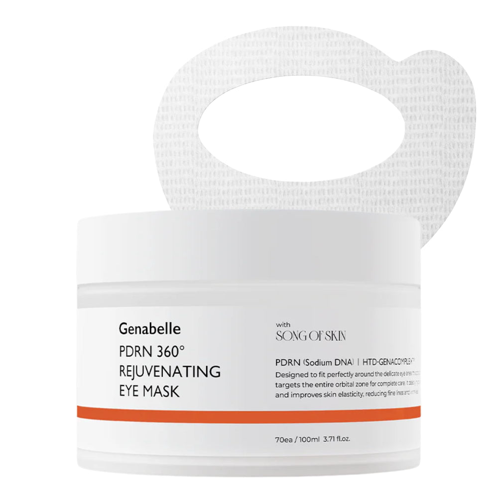 Genabelle PDRN 360° Eye Mask shows full eye-area coverage for a refreshed look.