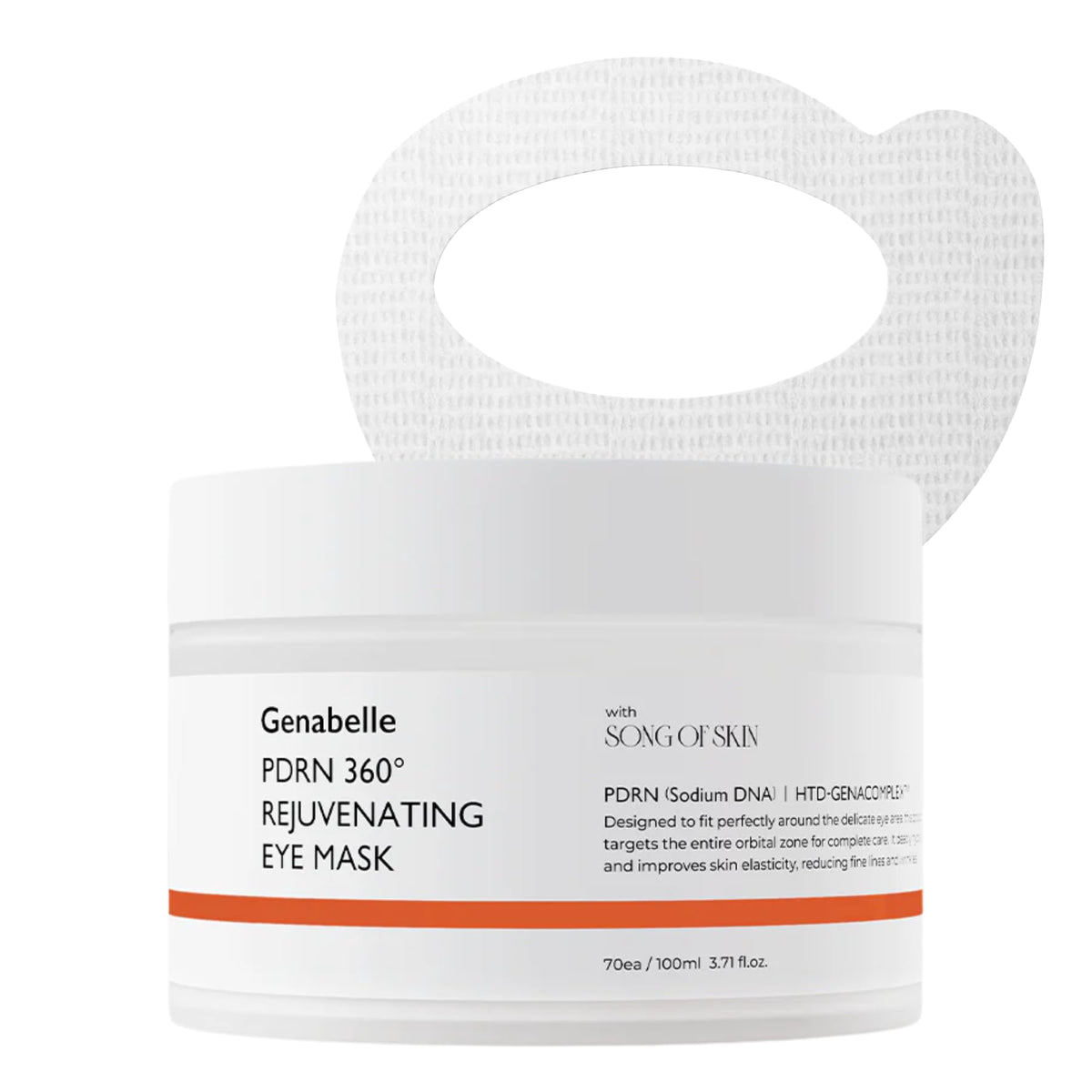 Genabelle PDRN 360° Eye Mask shows full eye-area coverage for a refreshed look.