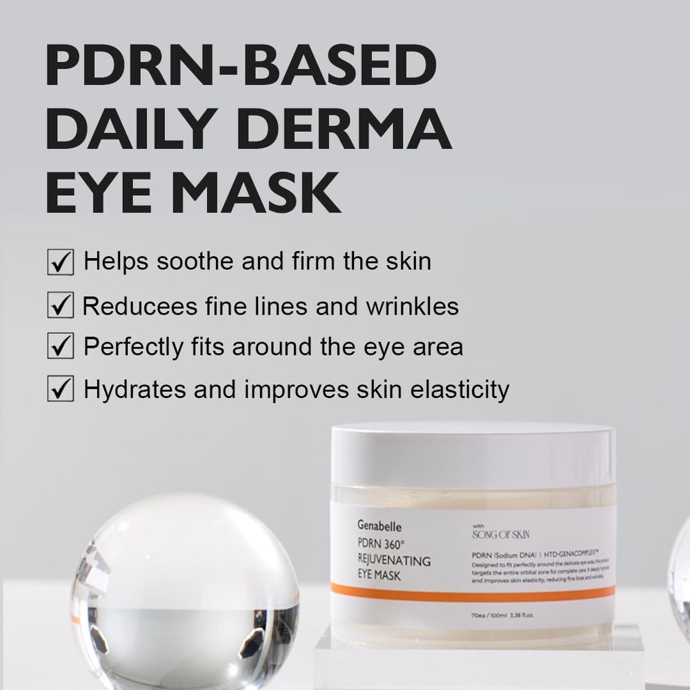 Genabelle PDRN 360° Eye Mask uses hydrogel gauze technology for smooth adherence.