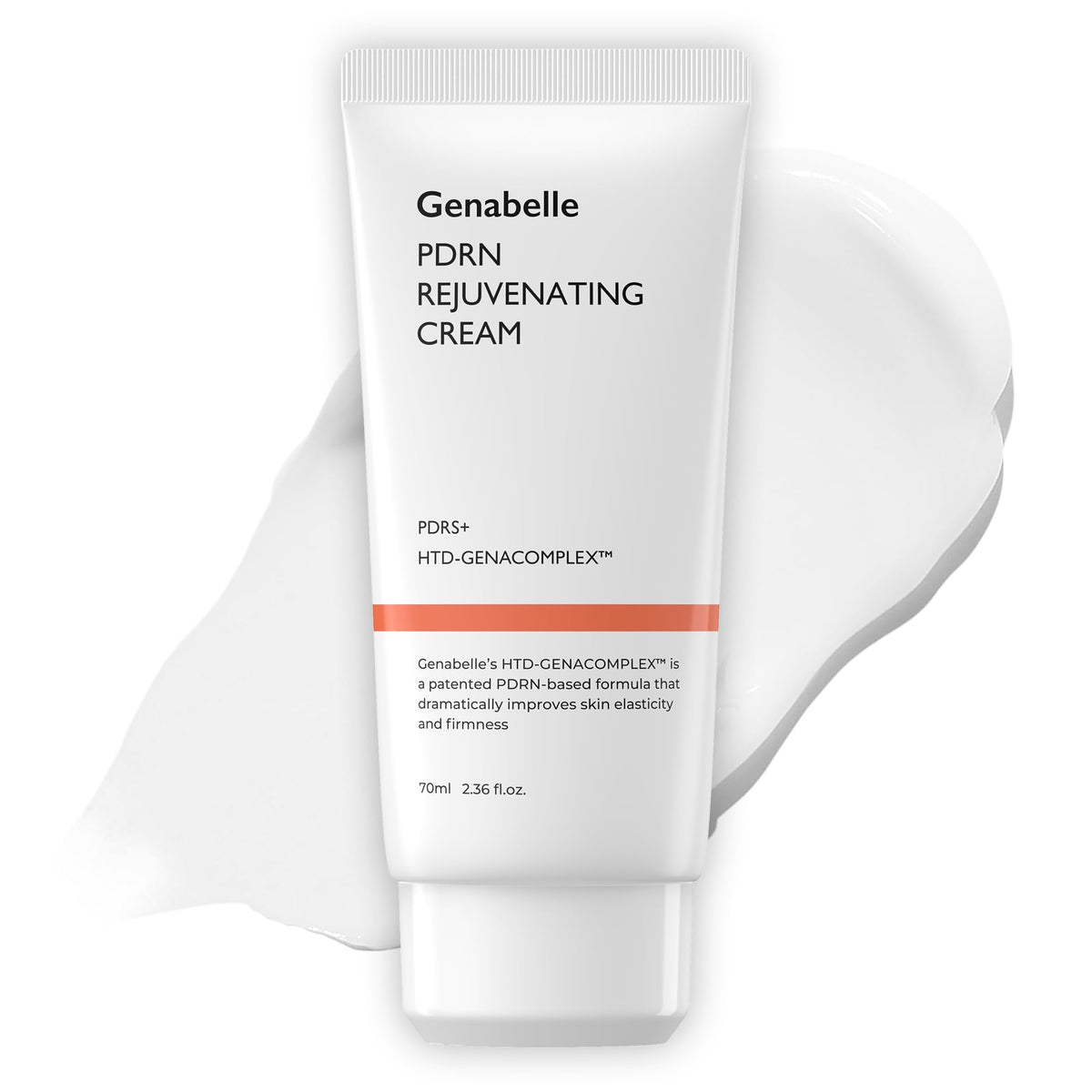 Genabelle PDRN rejuvenating cream bottle closeup showing premium hydration