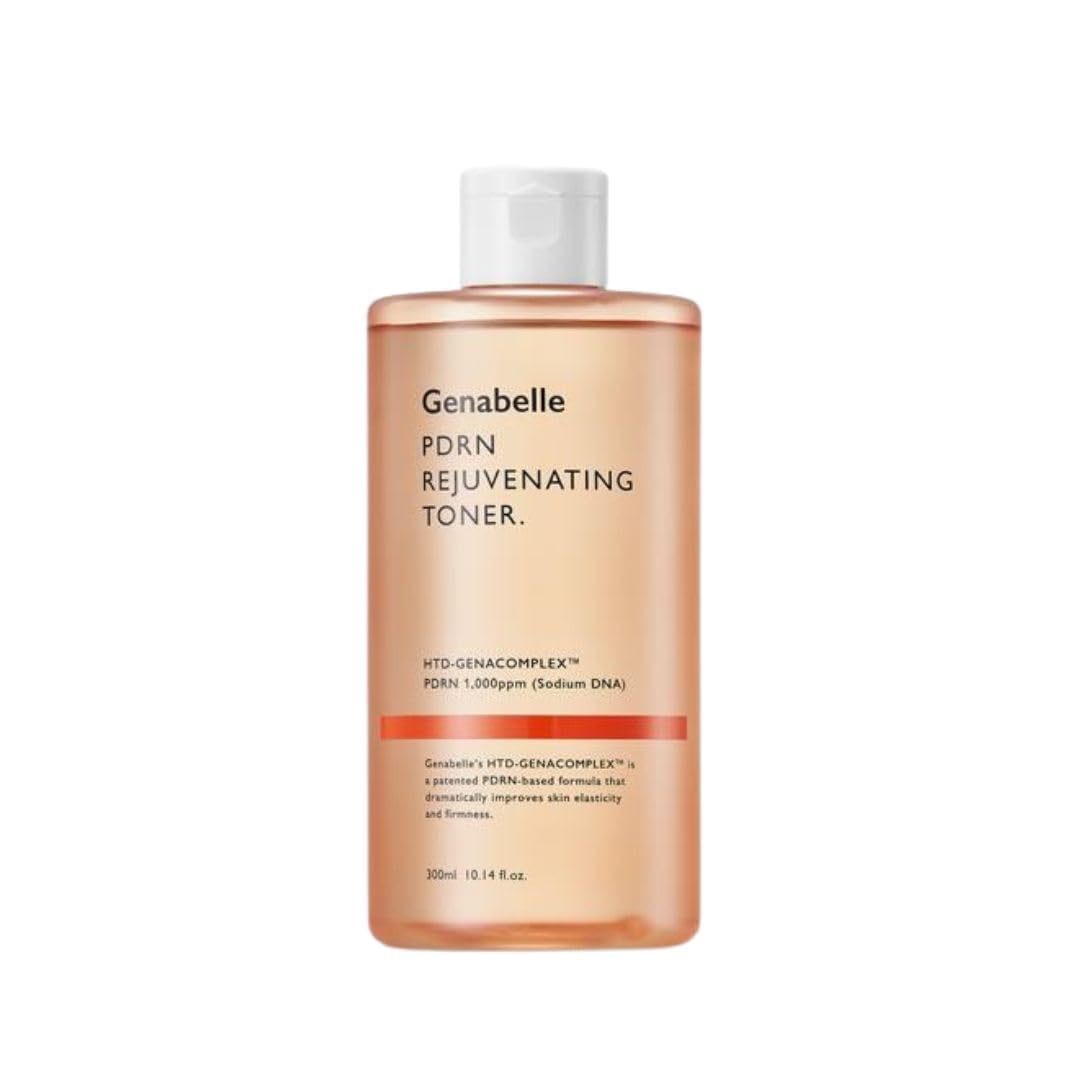 Genabelle PDRN Toner bottle closeup showing hydrating glow potential