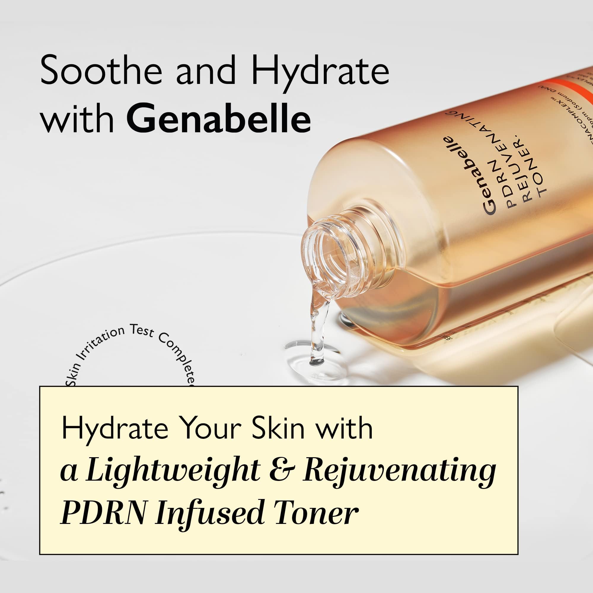 Genabelle PDRN Toner demonstrating pore refinement on skin