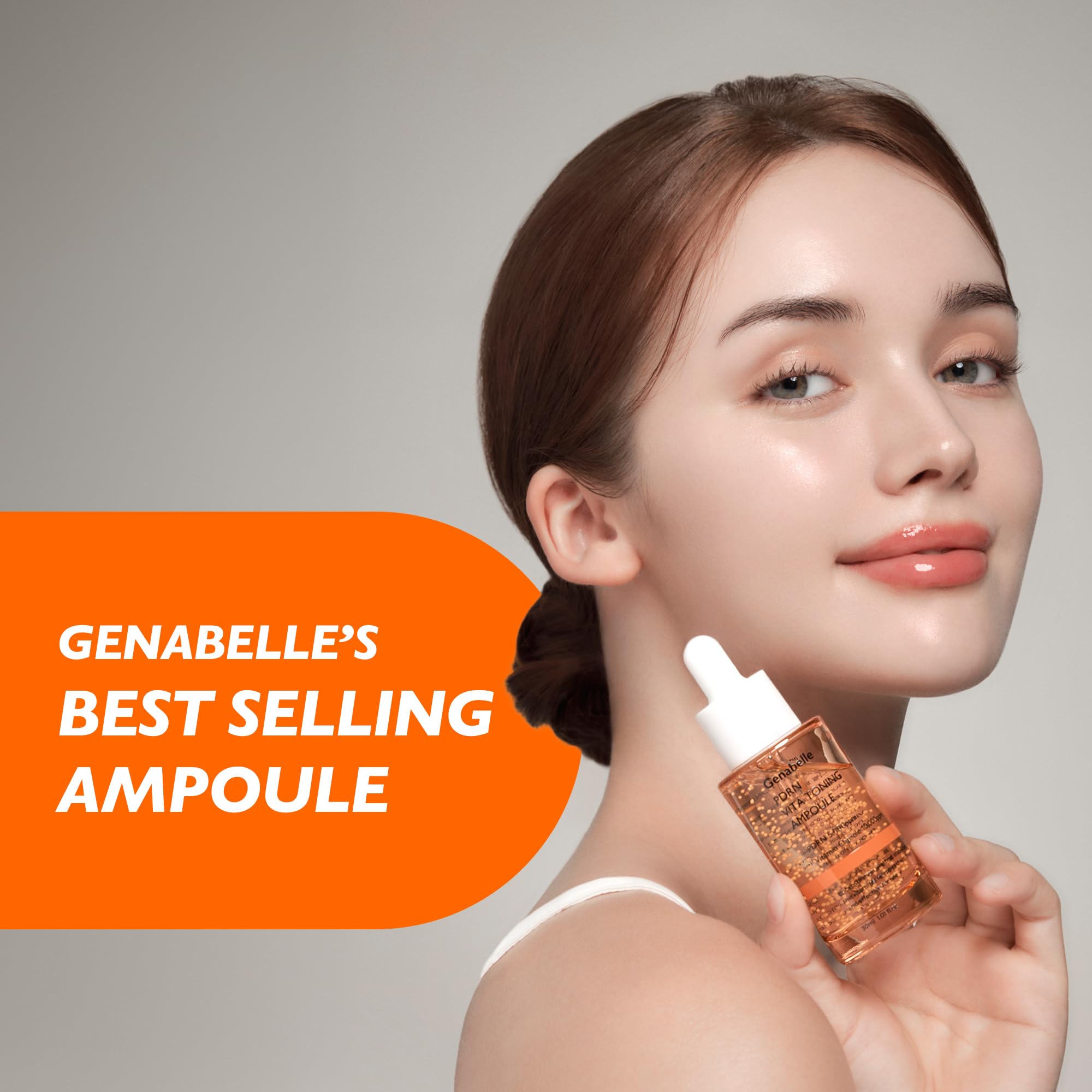 Genabelle PDRN Vita Toning Ampoule beads highlight fresh actives for revitalized skin routine.