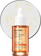 Genabelle PDRN Vita Toning Ampoule bottle shows premium glass packaging for daily hydration and toning.