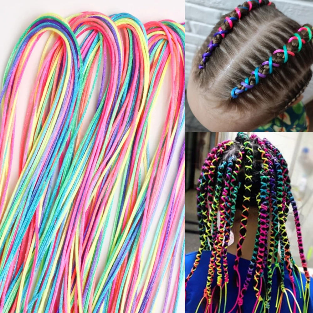 Generic 52Pcs Colorful Hair Wraps for braids add vibrant, customizable styling to everyday looks.