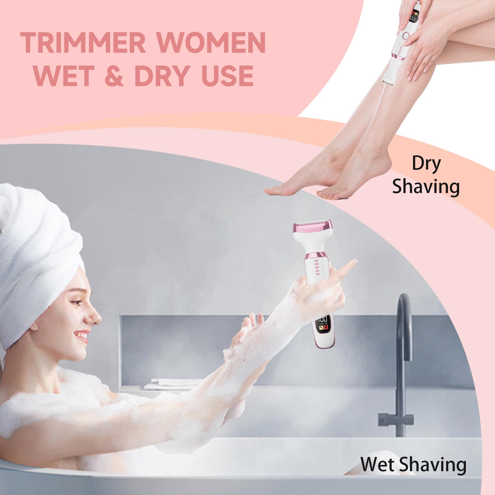 Generic 5-in-1 electric razor for women bikini-trim supports discreet body grooming.