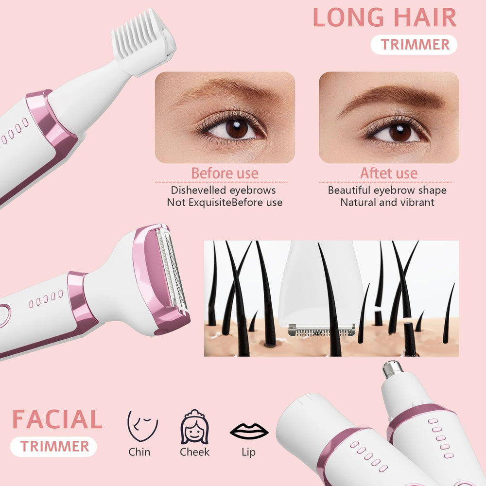 Generic 5-in-1 electric razor for women face-trimmer delivers smooth, gentle trimming.