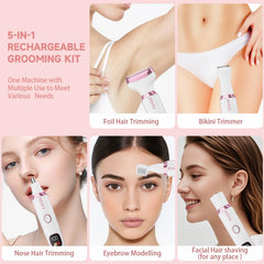 Generic 5-in-1 electric razor for women nose-trimmer supports quick nose hair maintenance.
