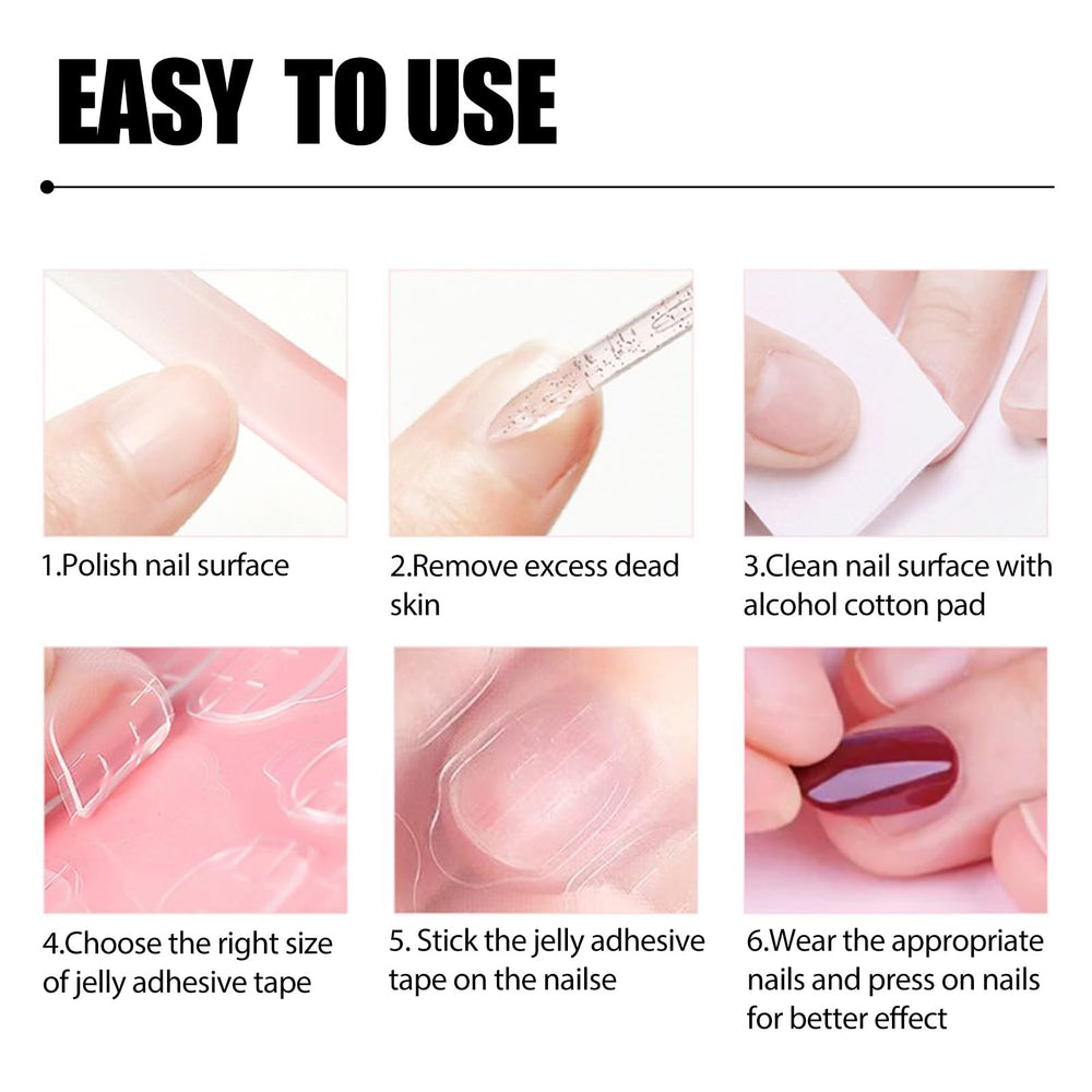 Generic alcohol pad prep for clean, oil-free nail surfaces.