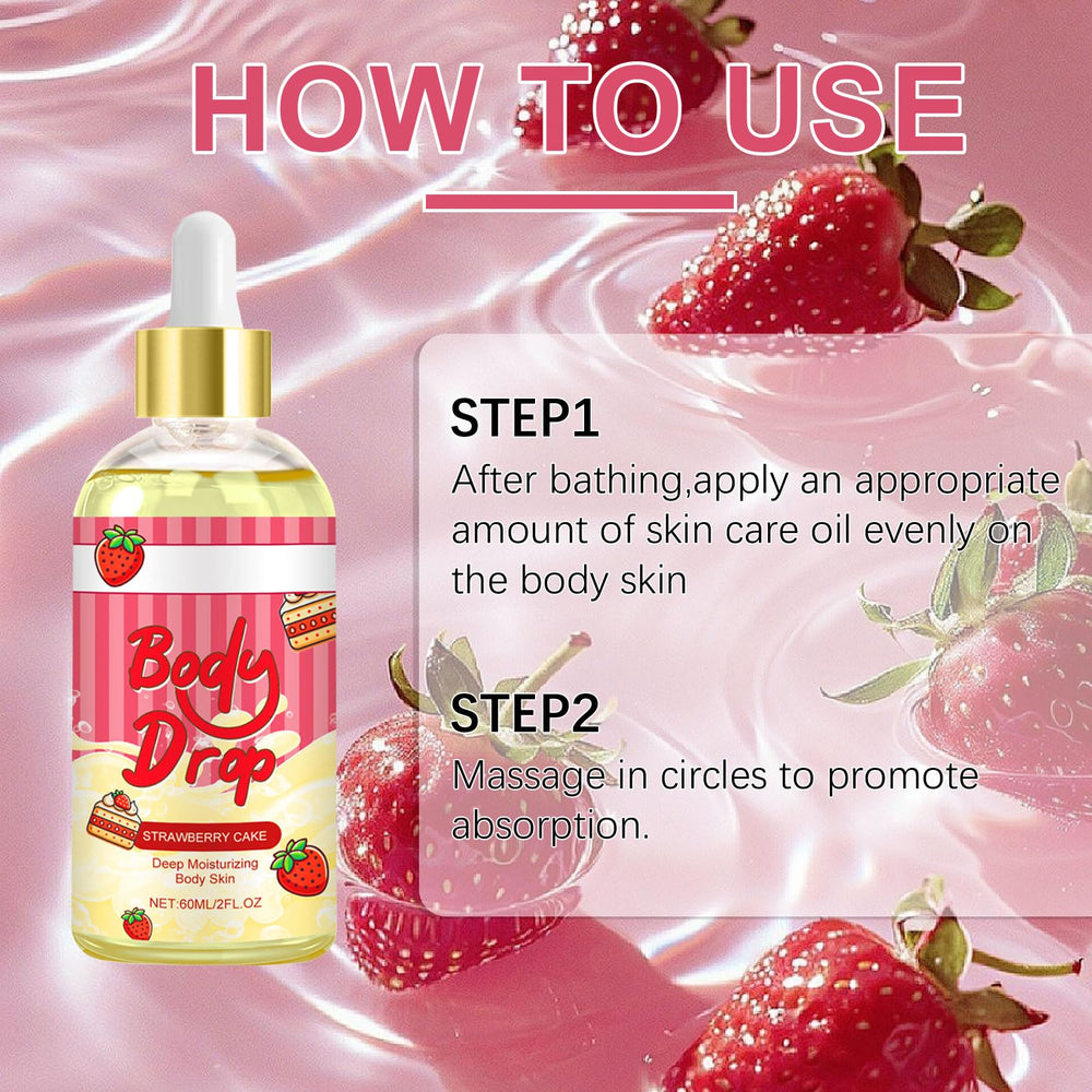 Generic Body Juice Oil Strawberry Shortcake hands feel moisturized after massage