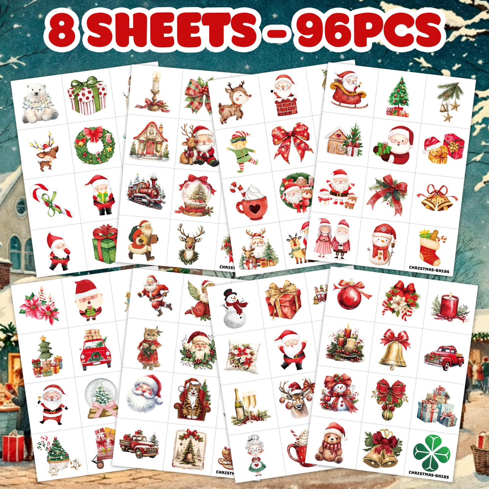 Generic Christmas tattoos snowman and penguin design for kids, great stocking stuffers and decor