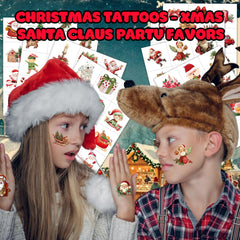 Generic Christmas tattoos tree ornaments design for gifts and party decor