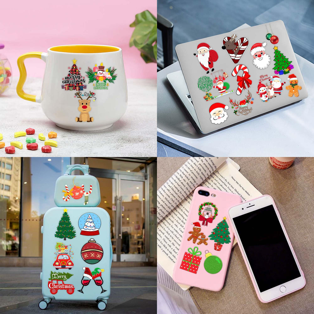 Generic Christmas tattoos velvet finish, durable look with easy removal
