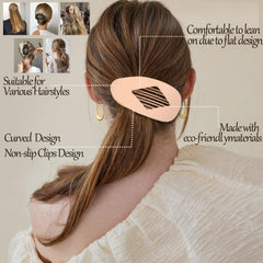 Generic Flat Hair Clip close-up displaying non-slip teeth for reliable hold.