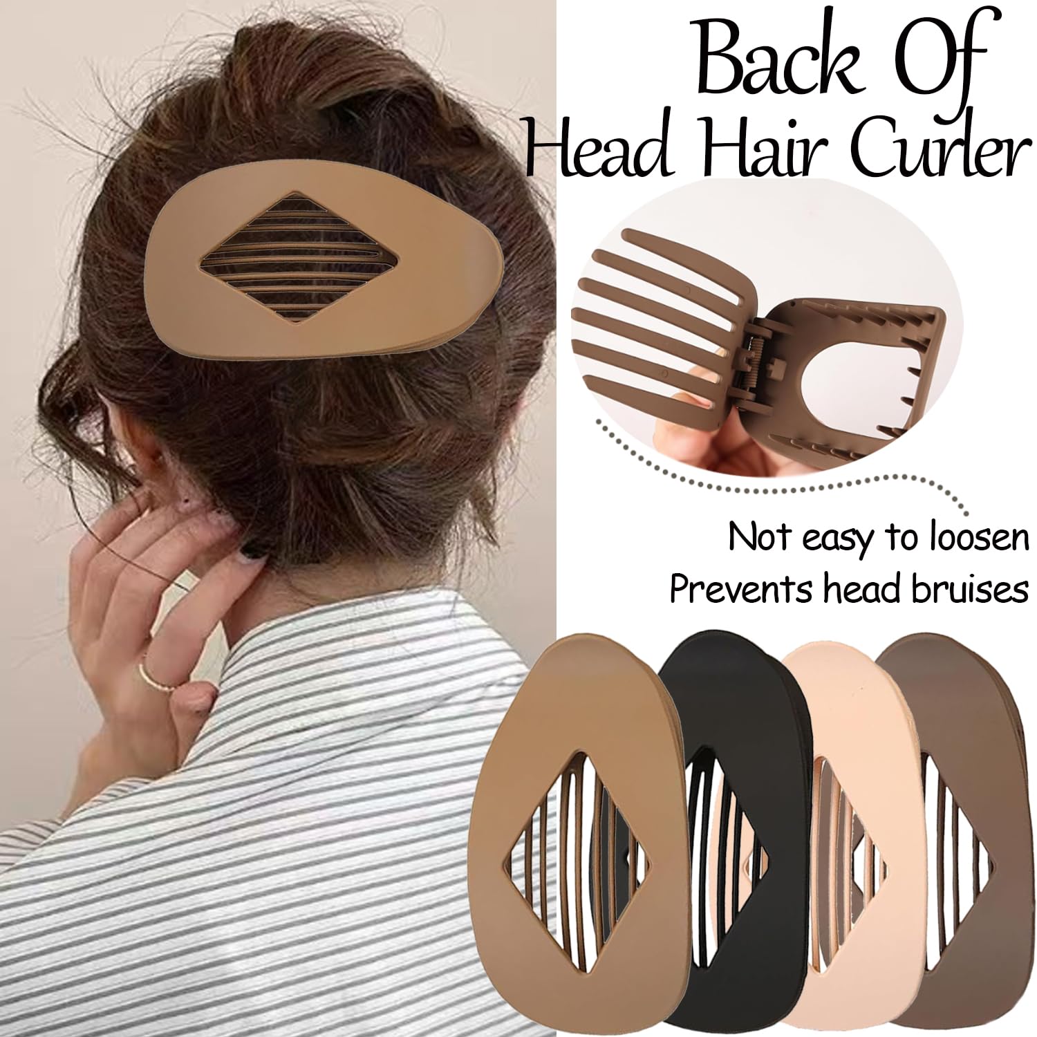 Generic Simple Elegant Duckbill Hair Clip close-up showing sturdy spring and durable plastic.