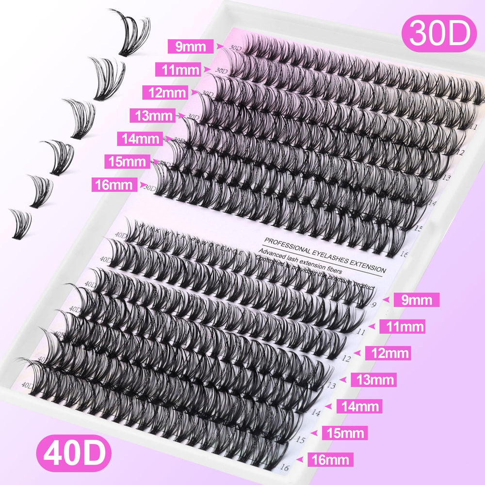 Generic Eyelash Extension Kit 30D-40D mix for fuller clusters with natural feel