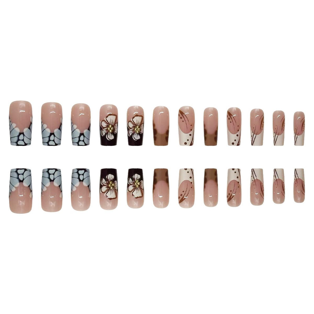 Generic full-cover press-on nails ready for quick manicure at home