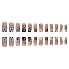 Generic full-cover press-on nails ready for quick manicure at home