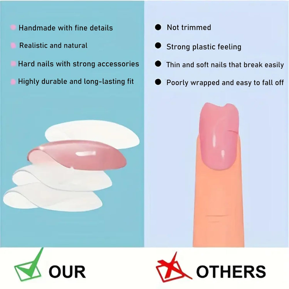Generic packaging showing 24 nails and tools for DIY design