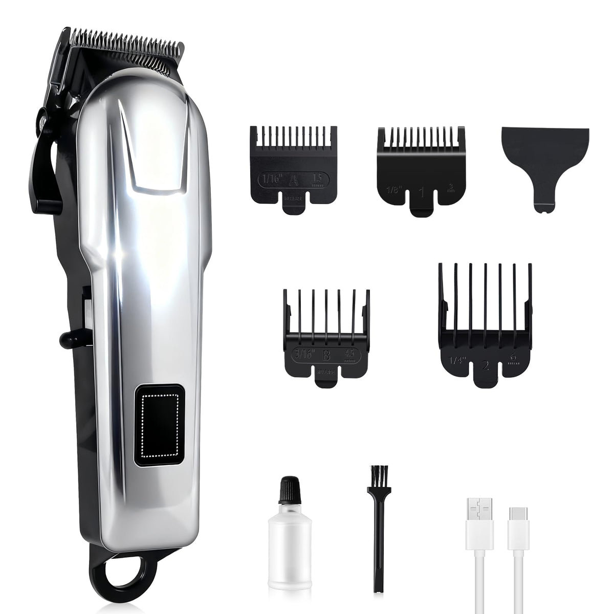 Generic Hair Clipper cordless-motor offers quiet, powerful grooming for home or pro use.