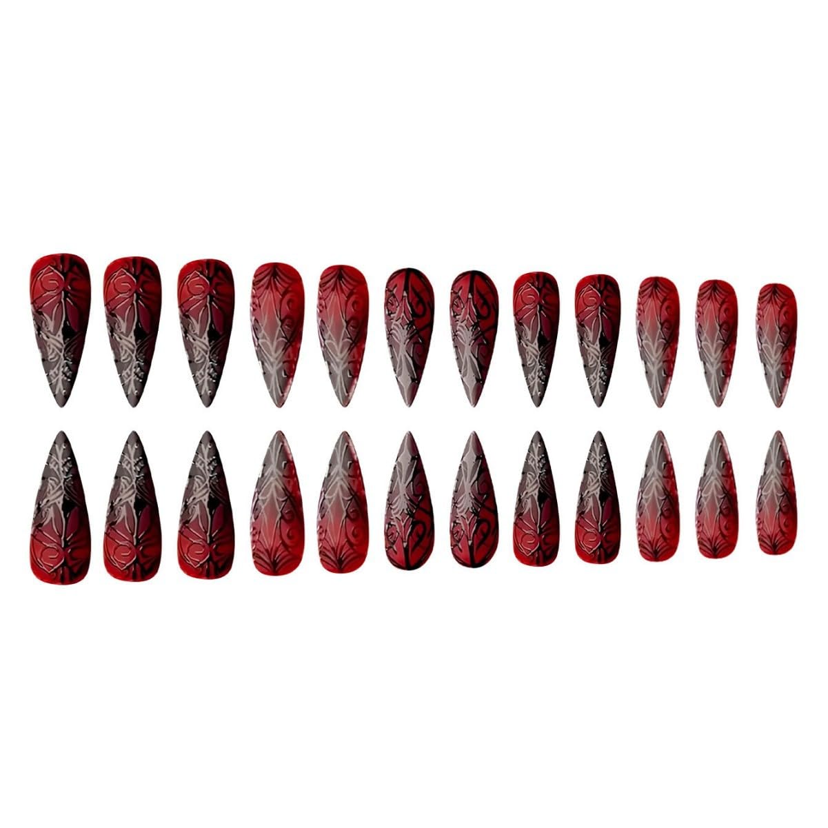 Generic Halloween nails nail file and wooden stick aid shaping and removal.